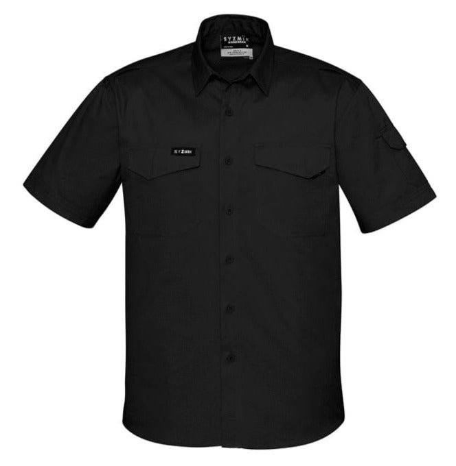 Syzmik Polos / Shirts Black / 2XS Syzmik Men's Rugged Cooling S/S Shirt