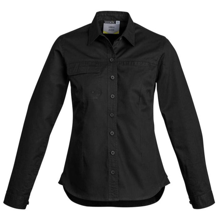 Syzmik Polos / Shirts Black / 8 Syzmik Women's Lightweight Tradie L/S Shirt