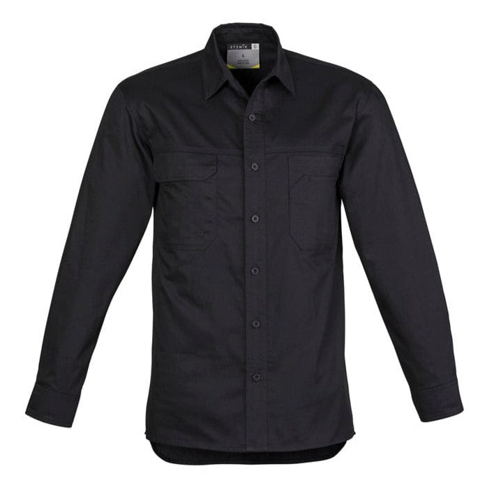 Syzmik Polos / Shirts Black / S Syzmik Men's Lightweight Tradie L/S Shirt