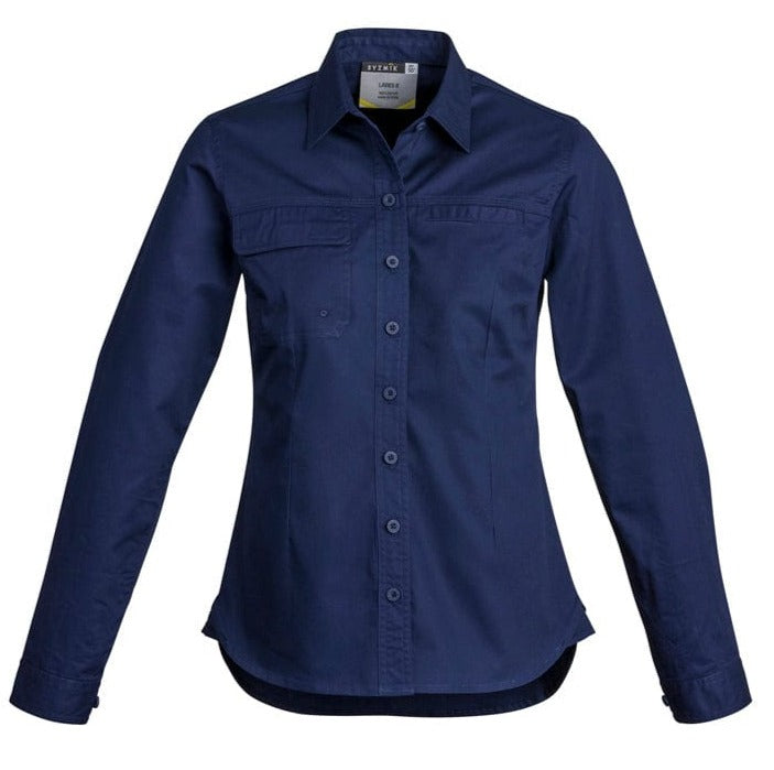 Syzmik Polos / Shirts Blue / 8 Syzmik Women's Lightweight Tradie L/S Shirt