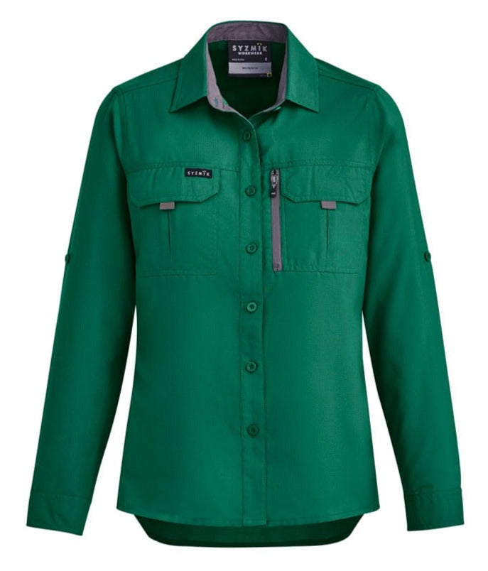 Syzmik Polos / Shirts Green / 6 Syzmik Women's Outdoor L/S Shirt
