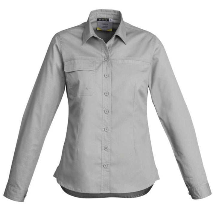 Syzmik Polos / Shirts Grey / 8 Syzmik Women's Lightweight Tradie L/S Shirt