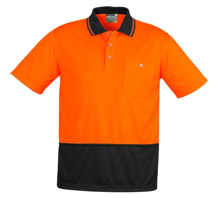 Syzmik Polos / Shirts Orange/Black / 2XS Syzmik Unisex Hi Vis Basic Spliced Polo - Short Sleeve