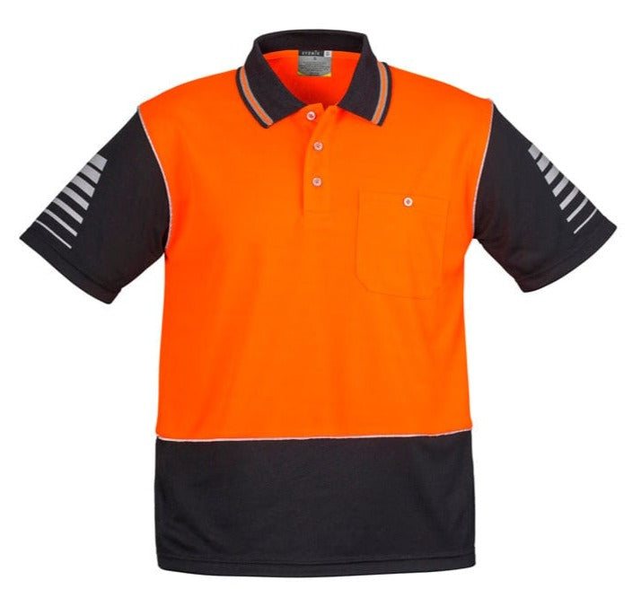 Syzmik Polos / Shirts Orange/Black / S Syzmik Men's Hi Vis Zone Polo