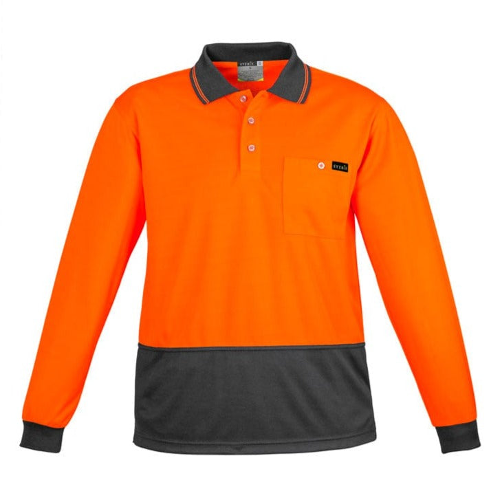 Syzmik Polos / Shirts Orange/Charcoal / 2XS Syzmik Men's Comfort Back L/S Polo