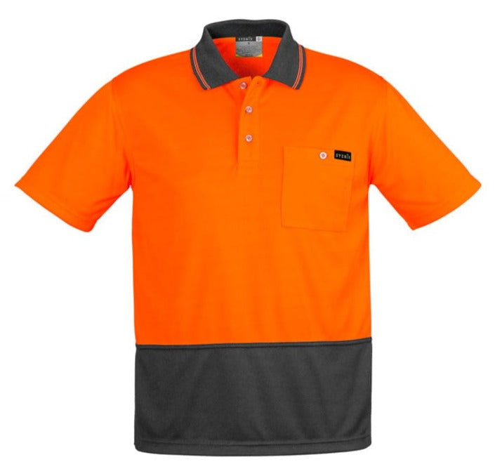 Syzmik Polos / Shirts Orange/Charcoal / 2XS Syzmik Men's Comfort Back S/S Polo