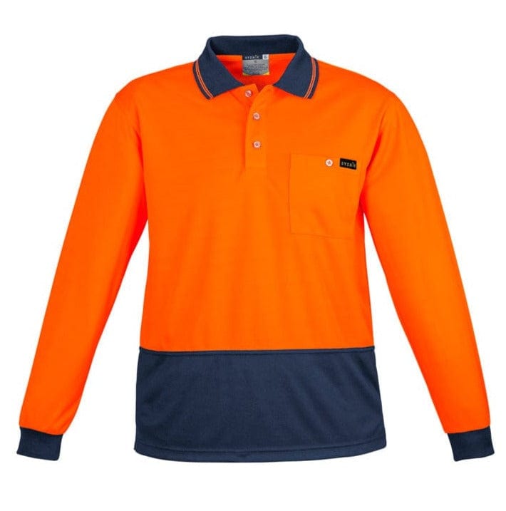 Syzmik Polos / Shirts Orange/Navy / 2XS Syzmik Men's Comfort Back L/S Polo