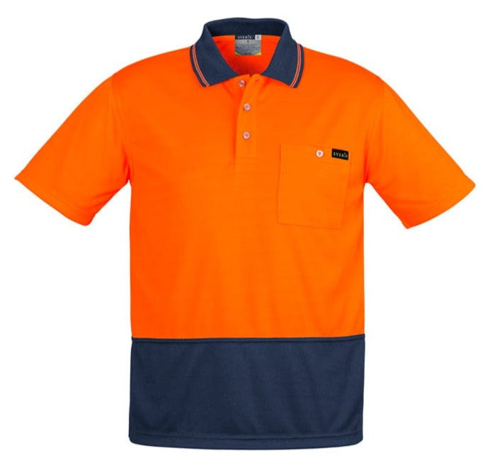 Syzmik Polos / Shirts Orange/Navy / 2XS Syzmik Men's Comfort Back S/S Polo