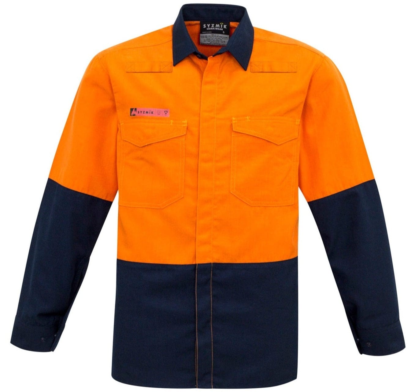 Syzmik Polos / Shirts Orange/Navy / 2XS Syzmik Men's Hi Vis Spliced Shirt