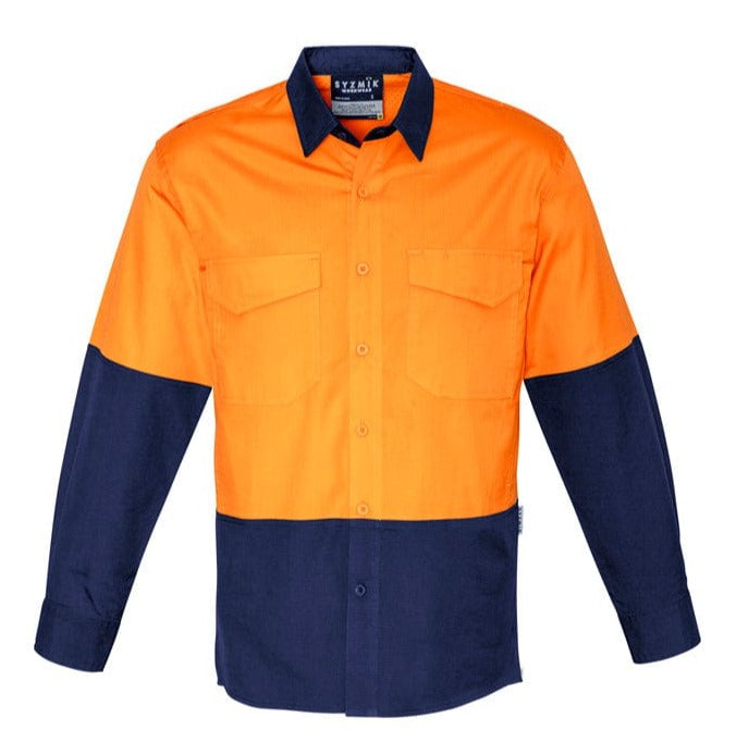 Syzmik Polos / Shirts Orange/Navy / 2XS Syzmik Men's Rugged Cooling Hi Vis Spliced Shirt