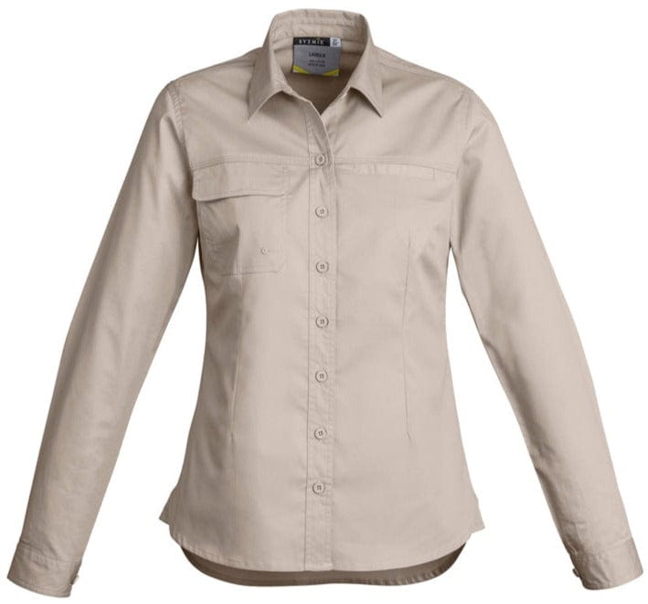 Syzmik Polos / Shirts Sand / 8 Syzmik Women's Lightweight Tradie L/S Shirt