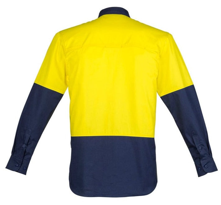 Syzmik Polos / Shirts Syzmik Men's Hi Vis Closed Front L/S Shirt
