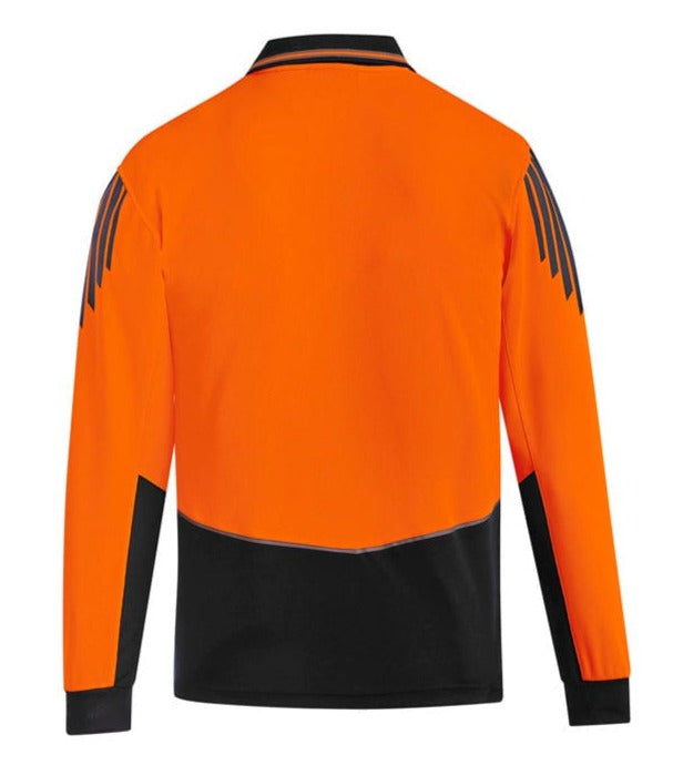 Syzmik Polos / Shirts Syzmik Men's Hi Vis Long Sleeve Flux Polo