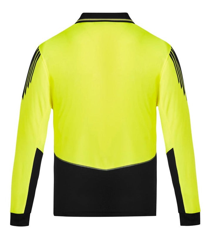 Syzmik Polos / Shirts Syzmik Men's Hi Vis Long Sleeve Flux Polo
