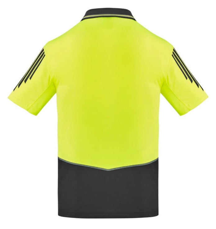 Syzmik Polos / Shirts Syzmik Men's Hi Vis Short Sleeve Flux Polo