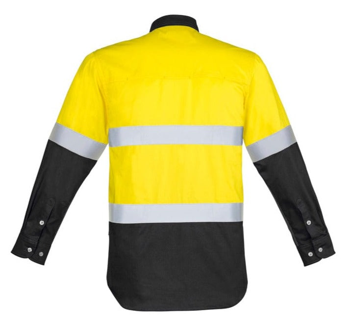 Syzmik Polos / Shirts Syzmik Men's Hi Vis Spliced Industrial Shirt - Hoop Taped