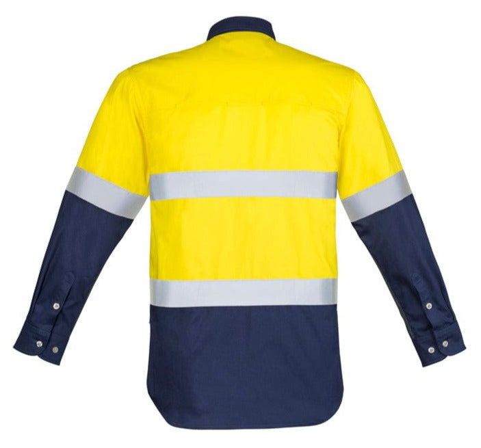 Syzmik Polos / Shirts Syzmik Men's Hi Vis Spliced Industrial Shirt - Hoop Taped