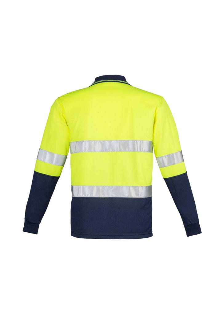 Syzmik Polos / Shirts Syzmik Men's Hi Vis Spliced Polo - Long Sleeve Hoop Taped