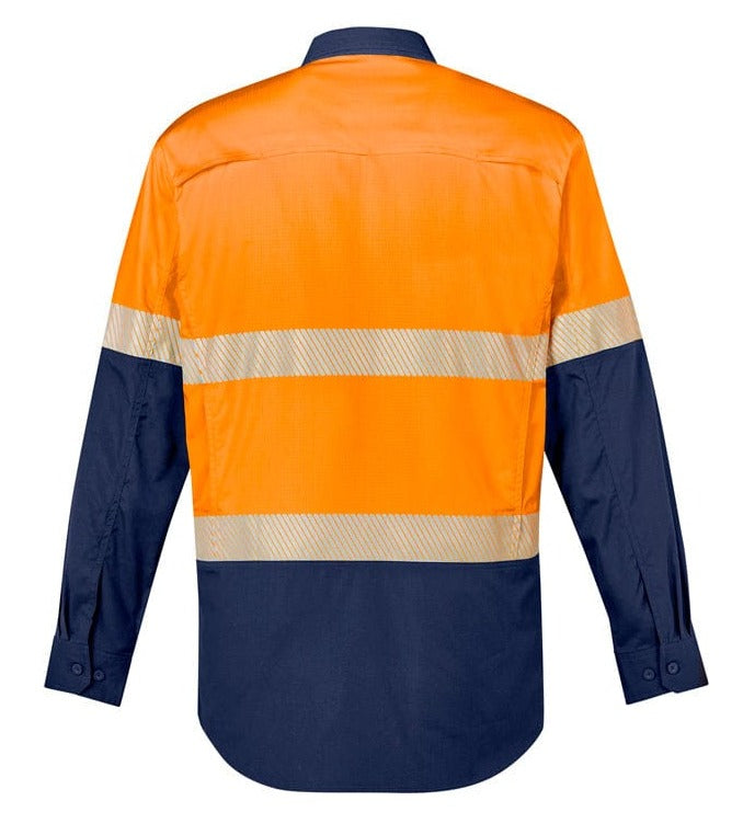 Syzmik Polos / Shirts Syzmik Men's Rugged Cooling Hi Vis Segmented Tape L/S Shirt