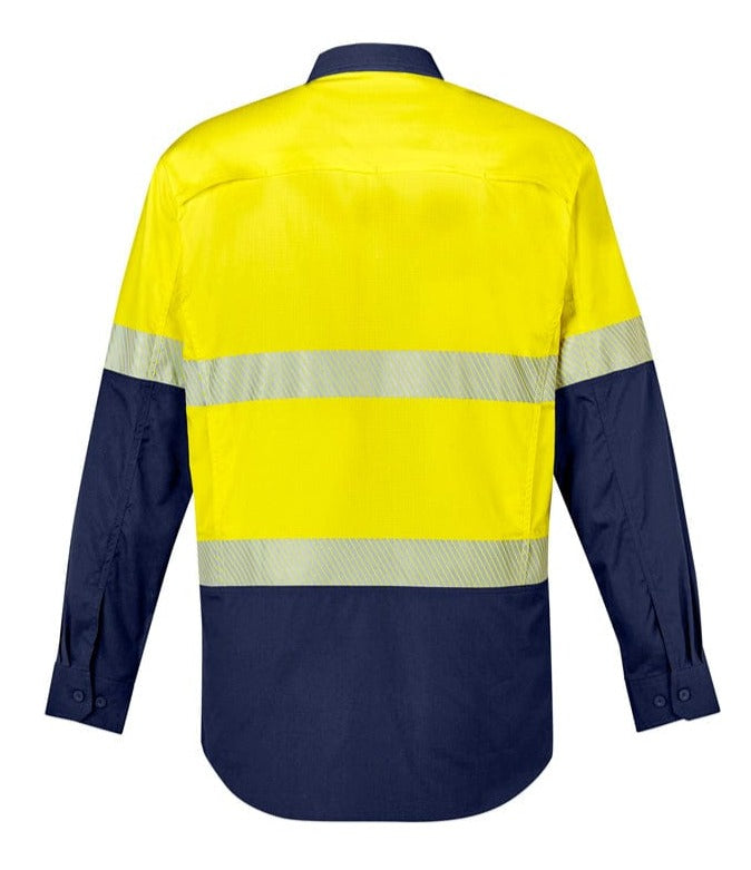 Syzmik Polos / Shirts Syzmik Men's Rugged Cooling Hi Vis Segmented Tape L/S Shirt