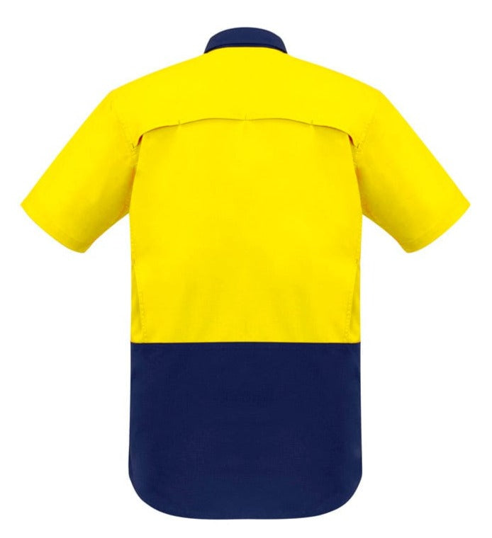 Syzmik Polos / Shirts Syzmik Men's Rugged Cooling Hi Vis Segmented Tape S/S Shirt