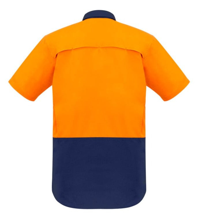 Syzmik Polos / Shirts Syzmik Men's Rugged Cooling Hi Vis Segmented Tape S/S Shirt