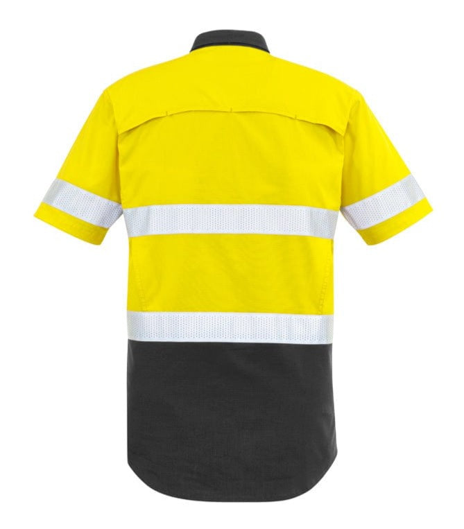 Syzmik Polos / Shirts Syzmik Men's Rugged Cooling Taped Hi Vis Spliced S/S Shirt