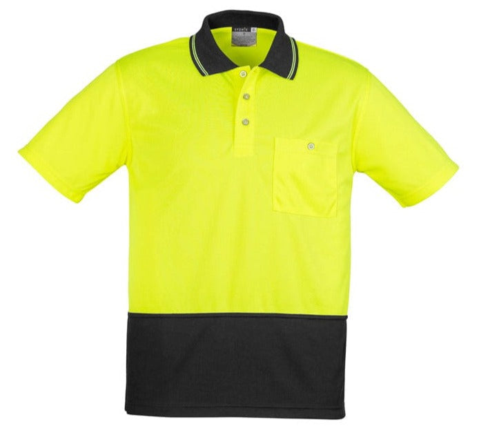 Syzmik Polos / Shirts Yellow/Black / 2XS Syzmik Unisex Hi Vis Basic Spliced Polo - Short Sleeve