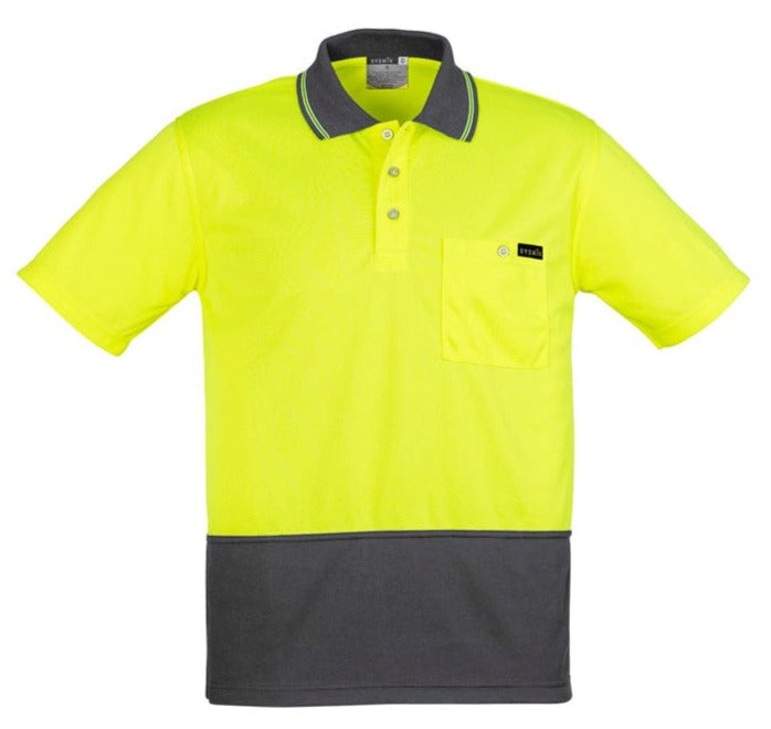 Syzmik Polos / Shirts Yellow/Charcoal / 2XS Syzmik Men's Comfort Back S/S Polo