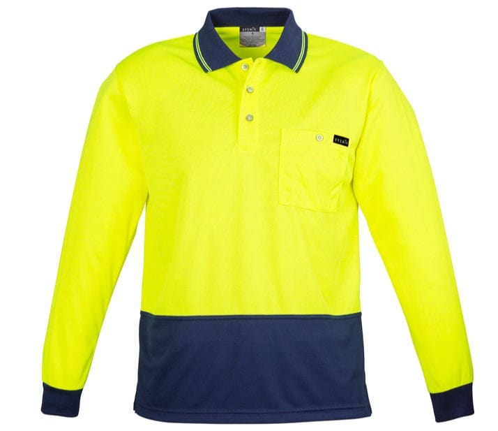 Syzmik Polos / Shirts Yellow/Navy / 2XS Syzmik Men's Comfort Back L/S Polo