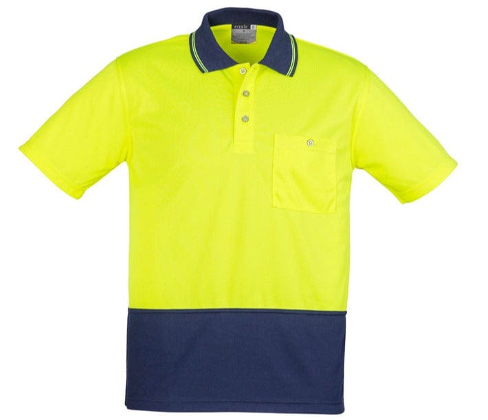 Syzmik Polos / Shirts Yellow/Navy / 2XS Syzmik Unisex Hi Vis Basic Spliced Polo - Short Sleeve
