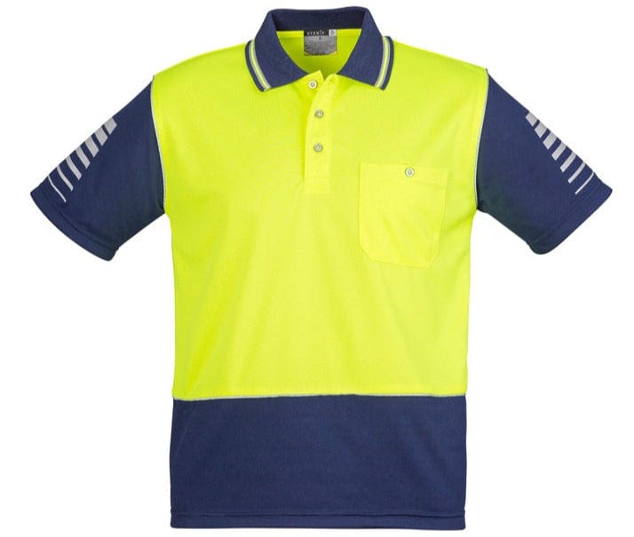 Syzmik Polos / Shirts Yellow/Navy / S Syzmik Men's Hi Vis Zone Polo