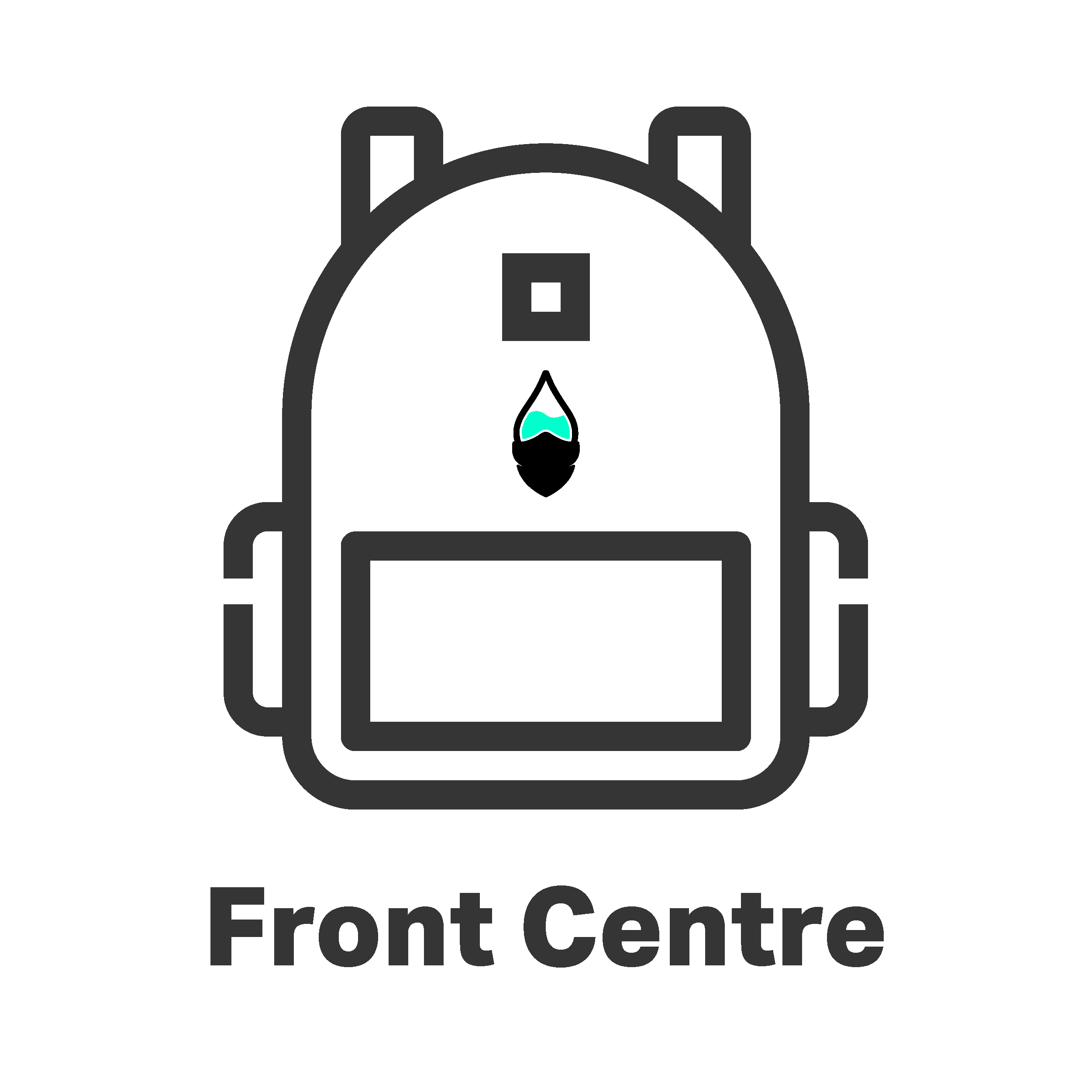 The Colour Cartel Print Position Backpack Centre