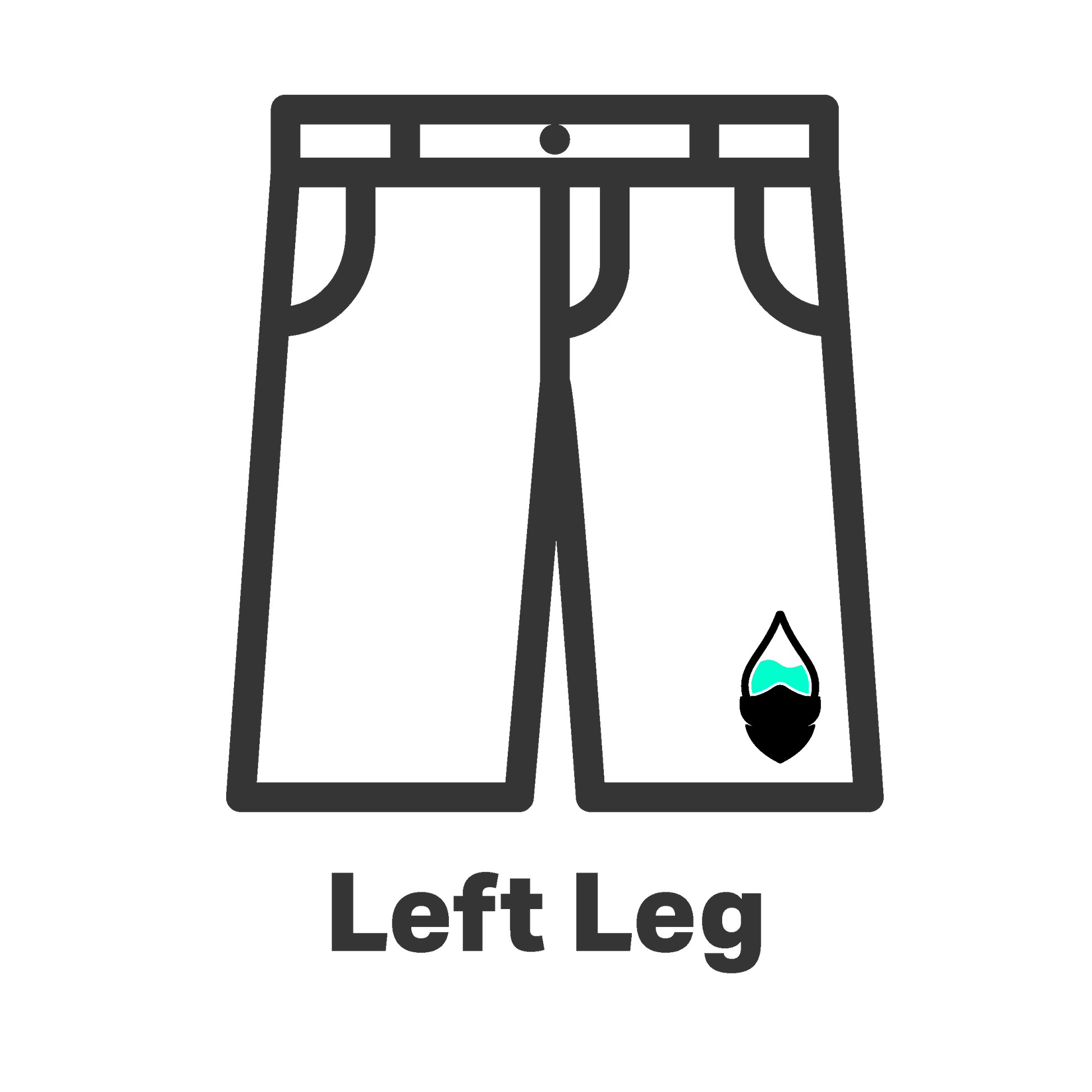 The Colour Cartel Print Position Short Left Leg