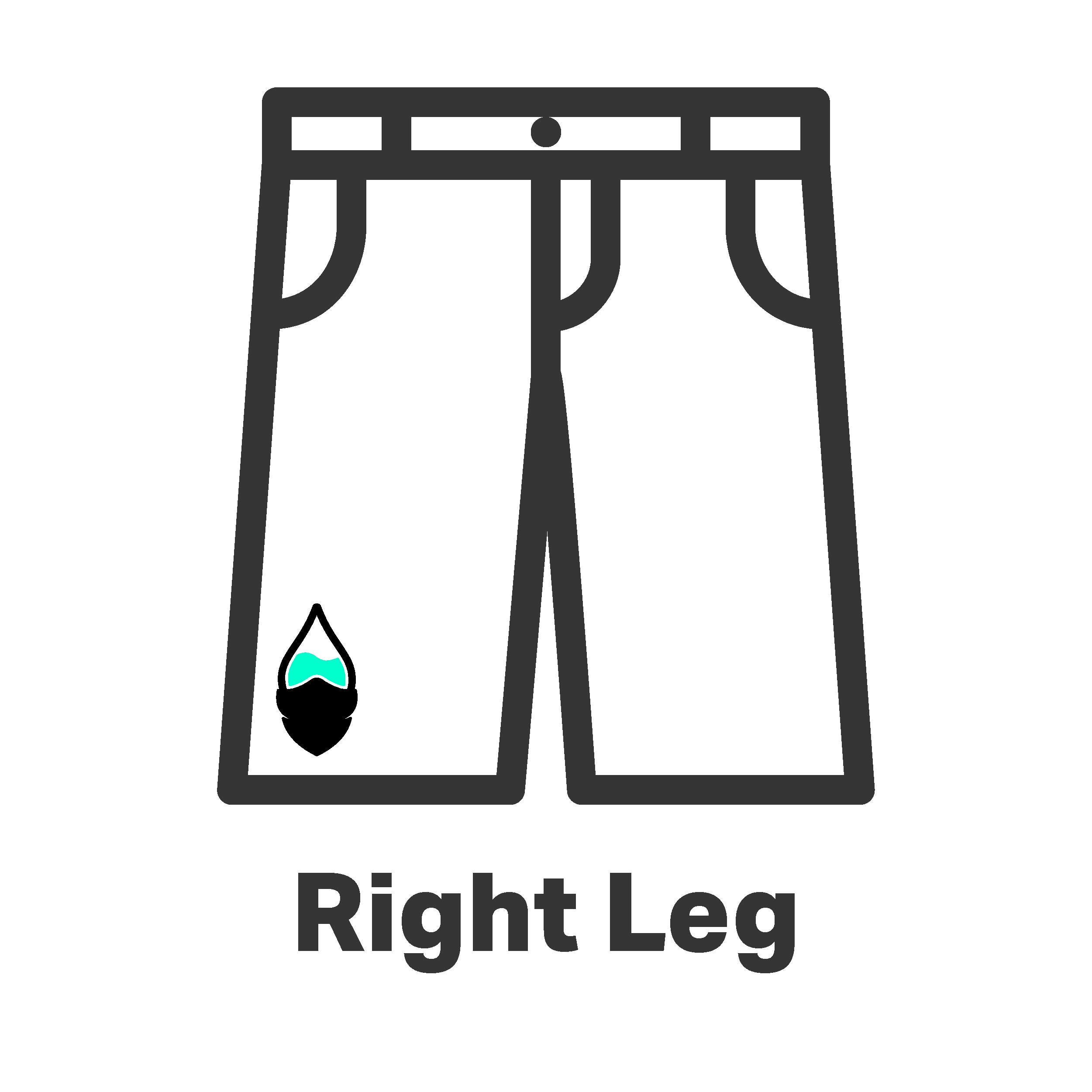 The Colour Cartel Print Position Short Right Leg