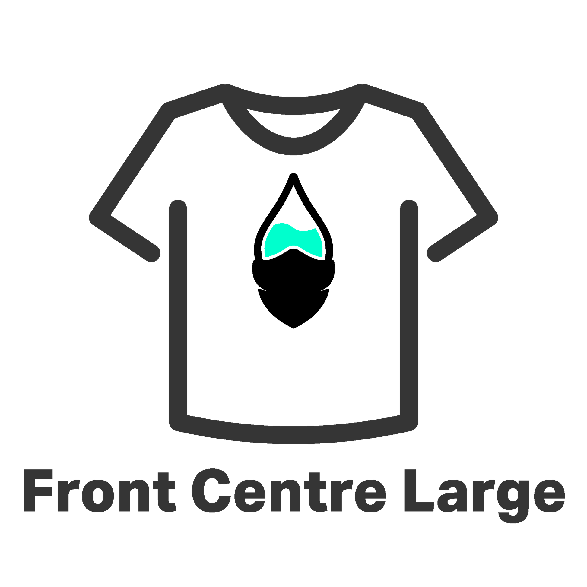 The Colour Cartel Print Position T-Shirt Front Centre Large