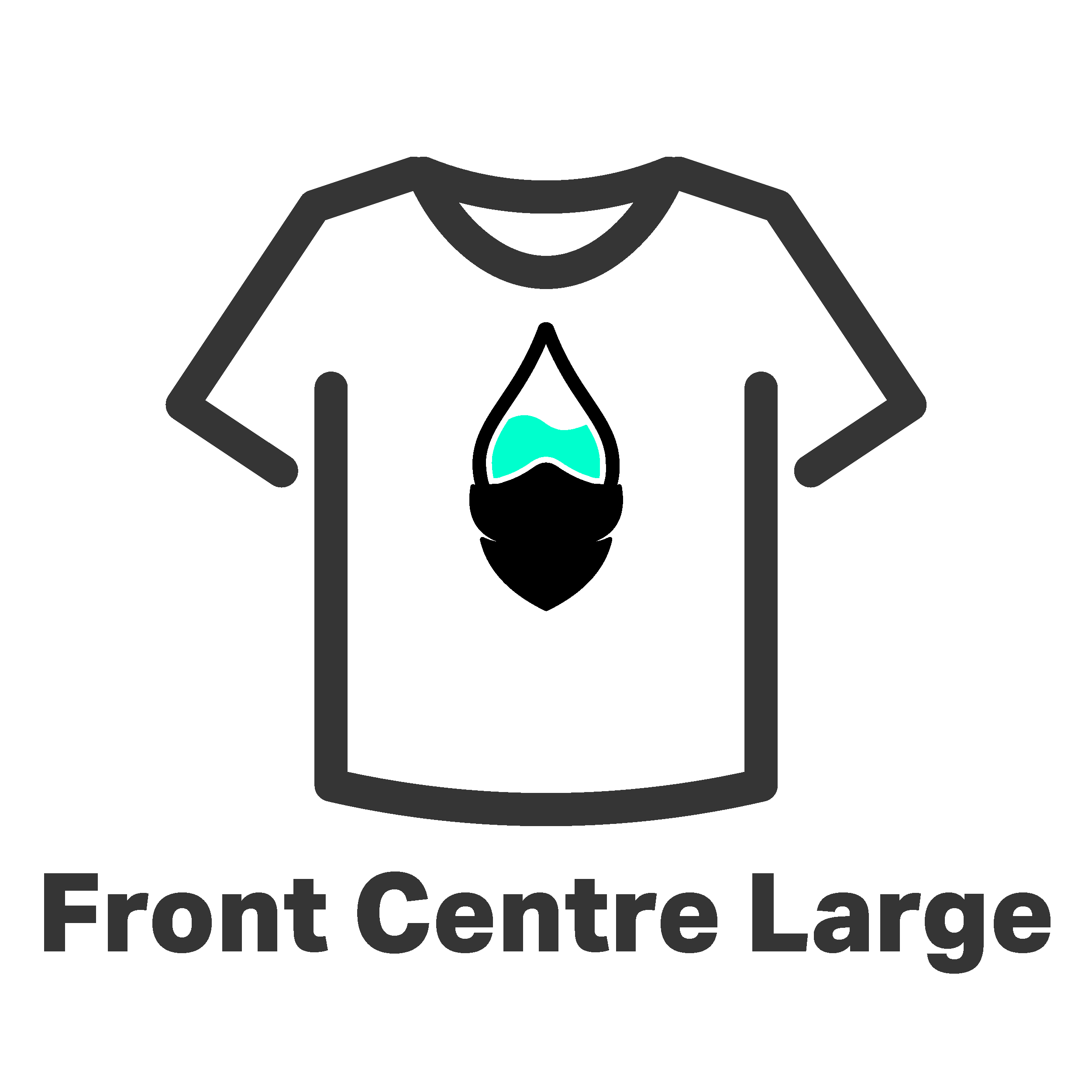 The Colour Cartel Print Position T-Shirt Front Centre Large