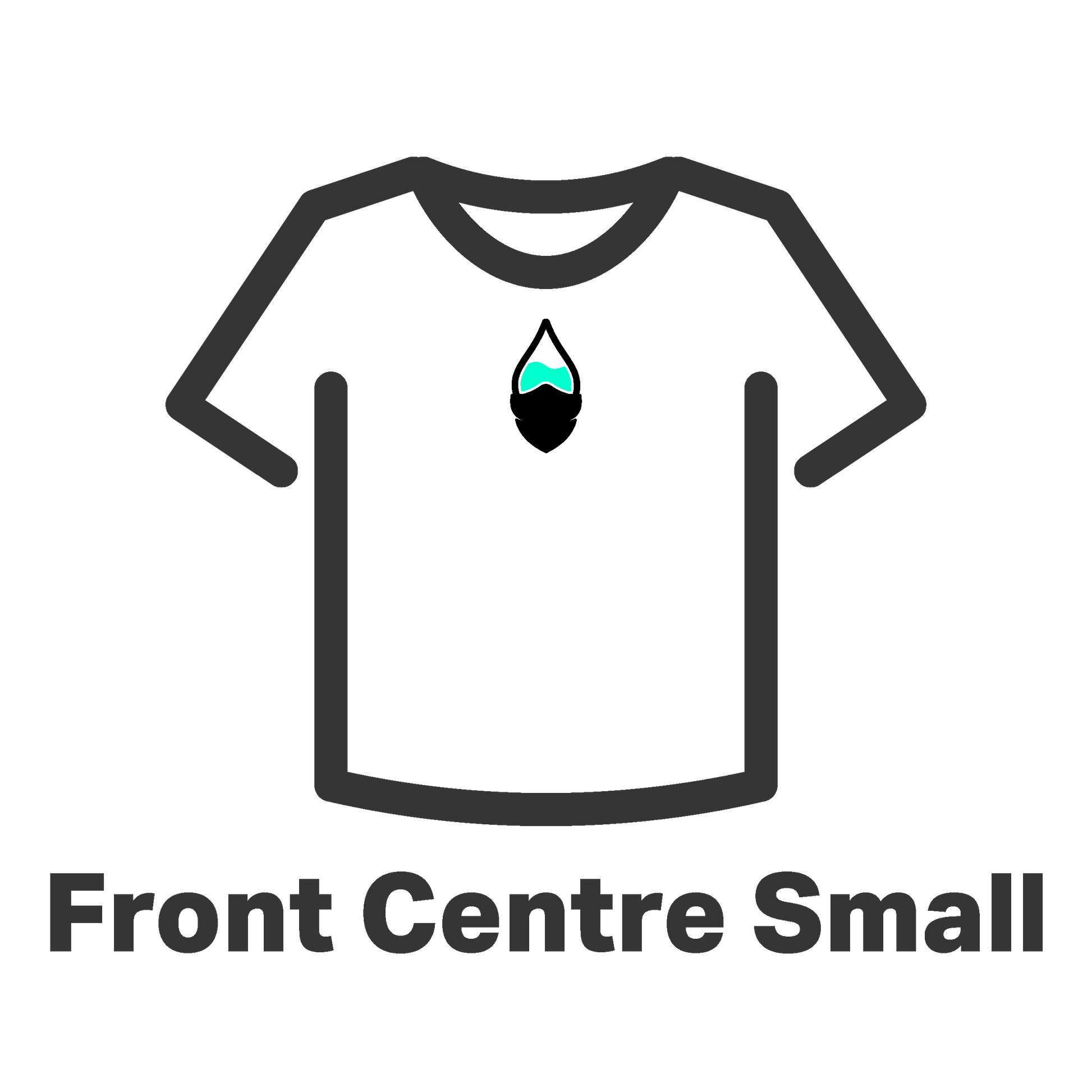 The Colour Cartel Print Position T-Shirt Front Centre Small