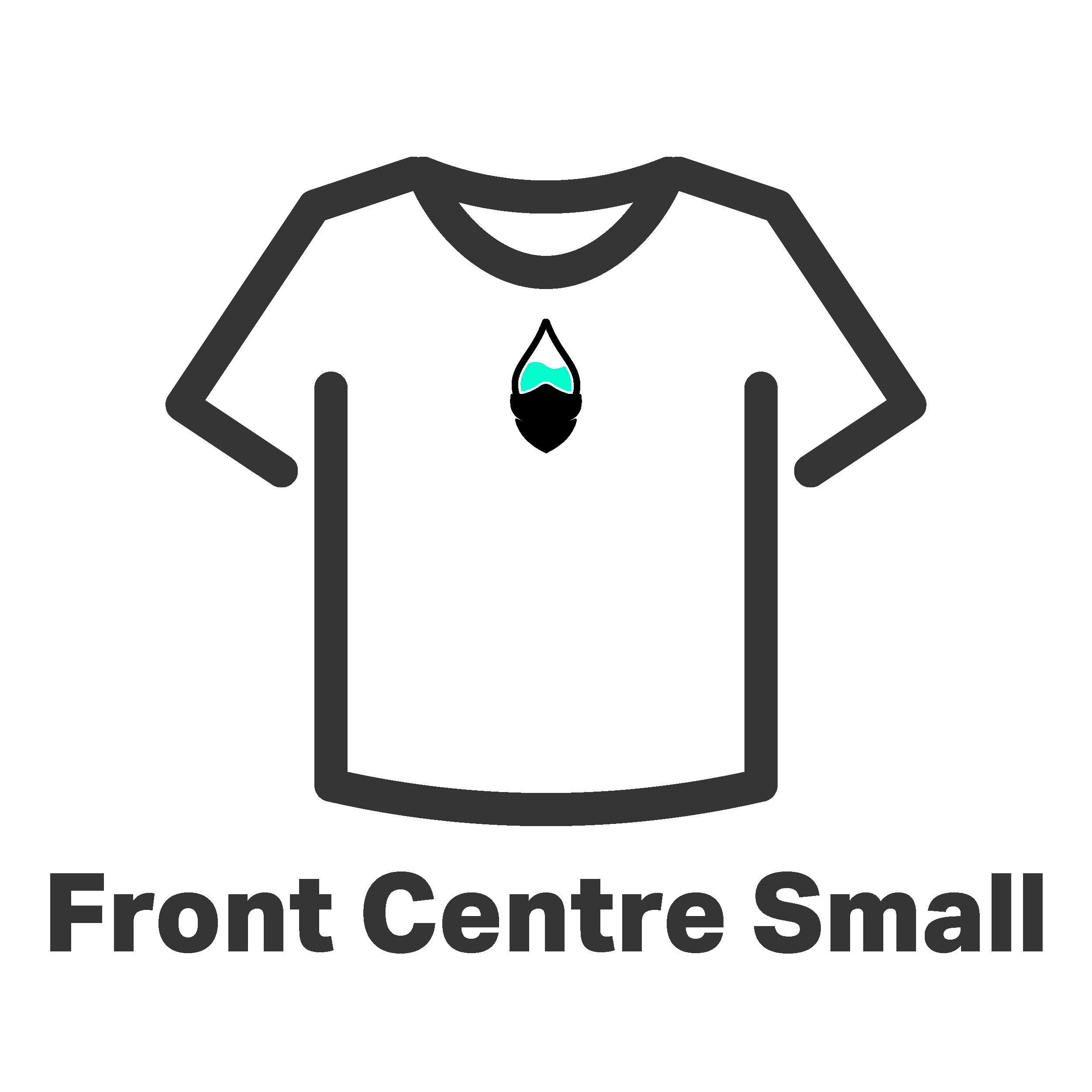 The Colour Cartel Print Position T-Shirt Front Centre Small