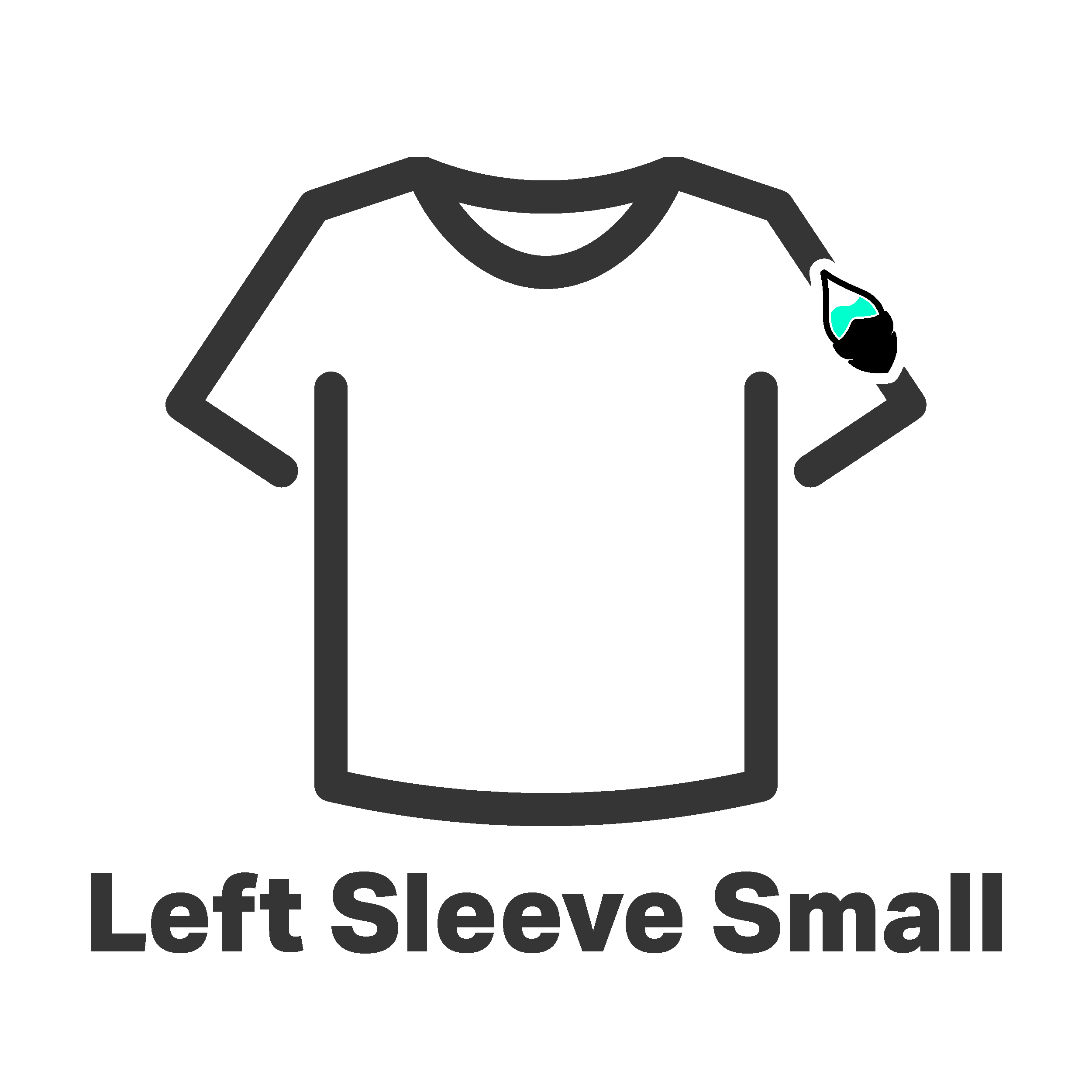 The Colour Cartel Print Position T-Shirt Left Sleeve Small