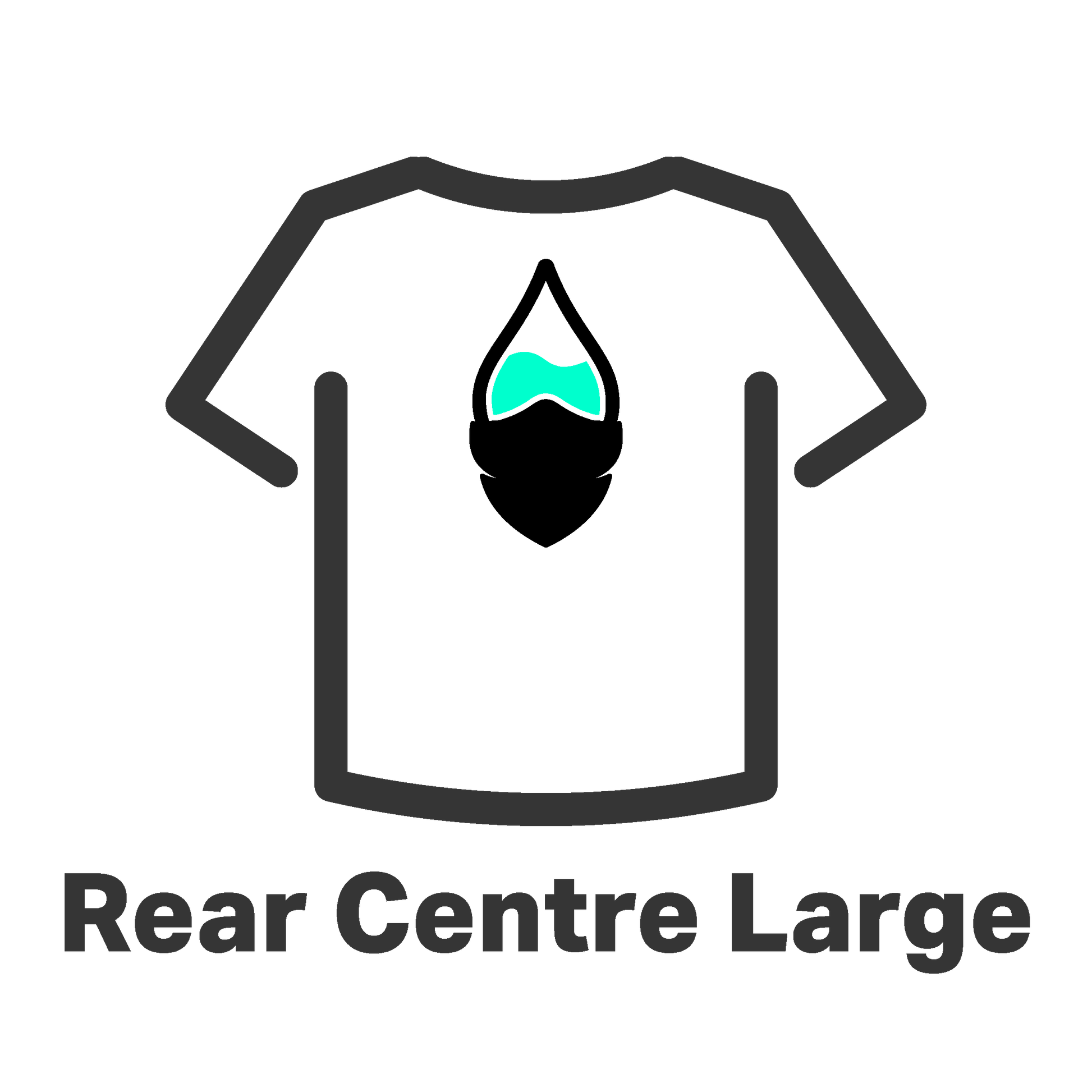 The Colour Cartel Print Position T-Shirt Rear Centre Large
