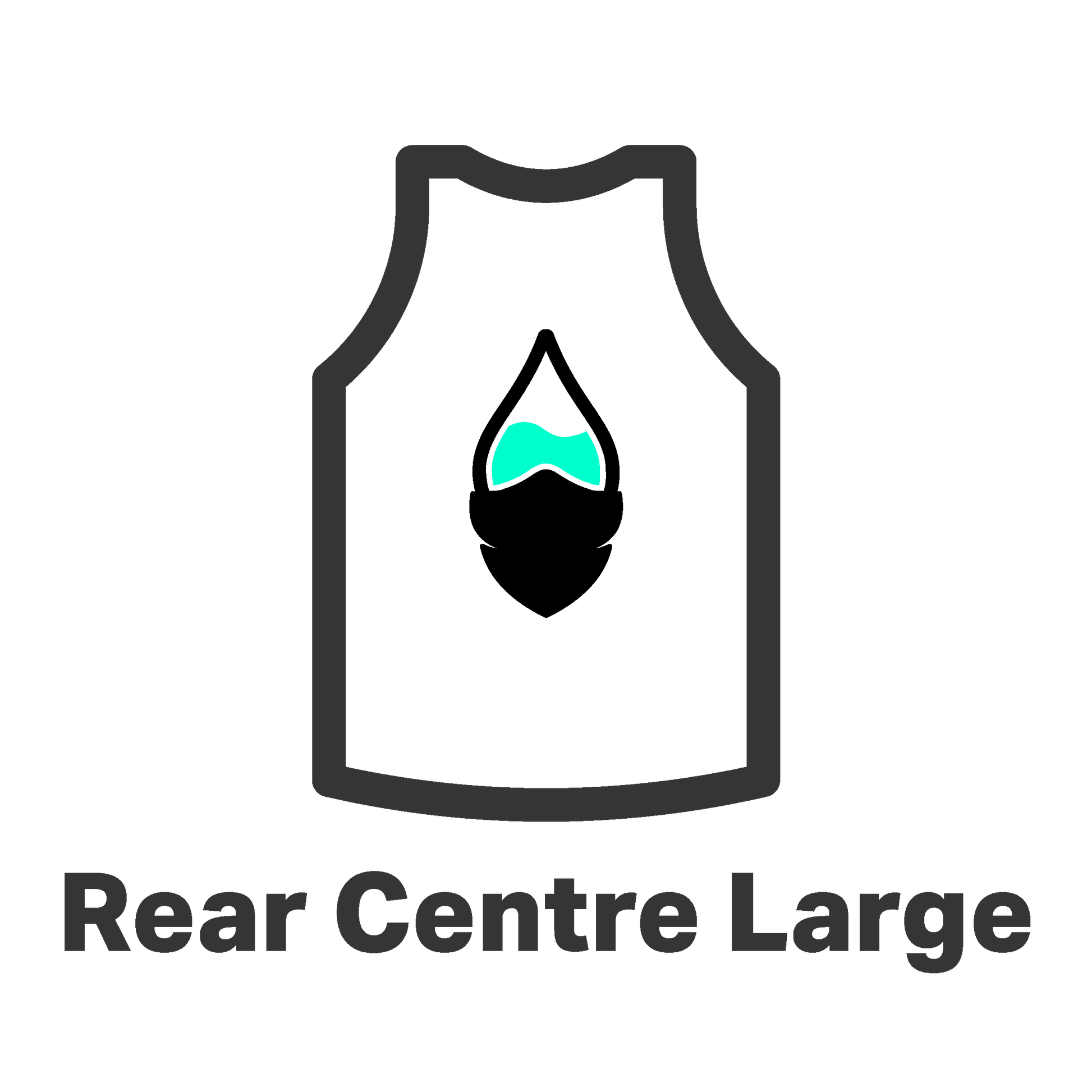 The Colour Cartel Print Position Tank / Singlet Rear Centre Large