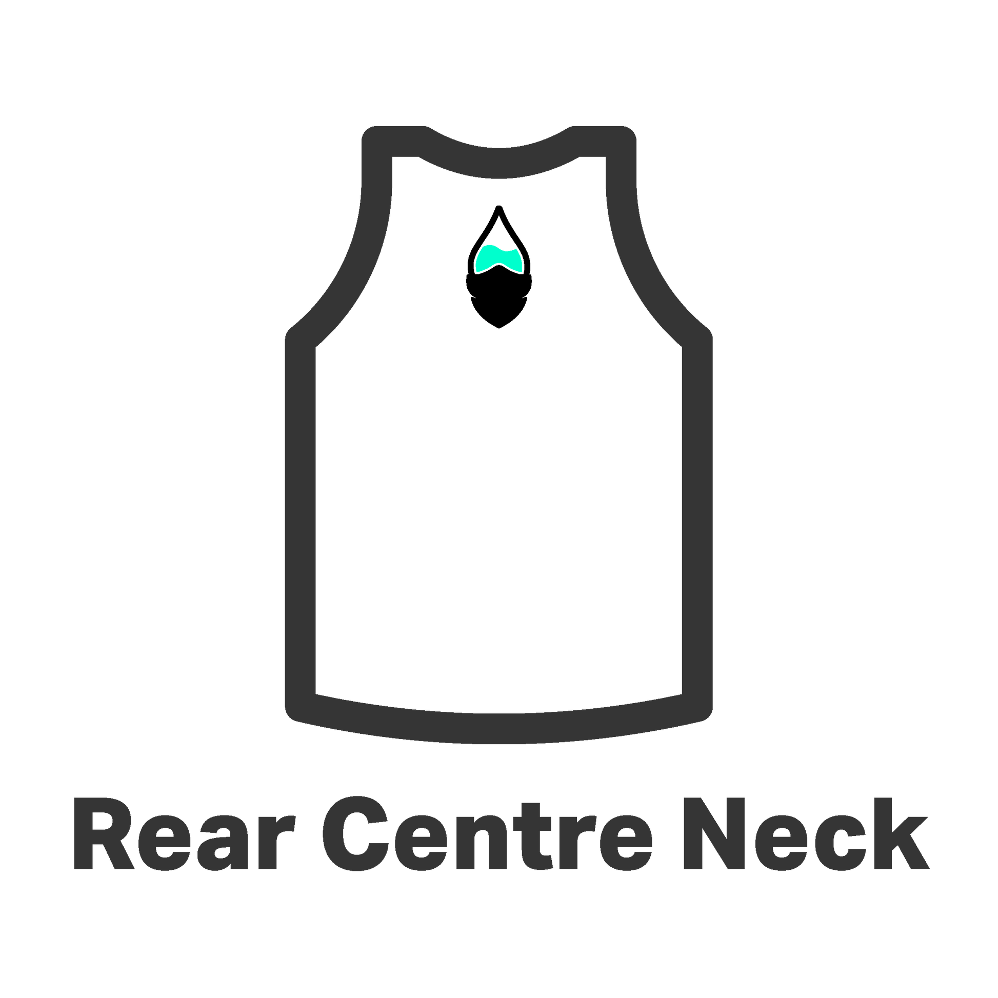 The Colour Cartel Print Position Tank / Singlet Rear Centre Neckline