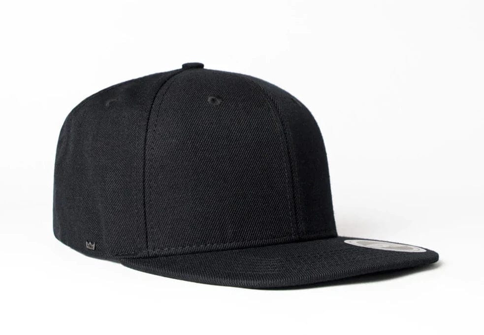 UFlex Hats Black / S/M UFlex Adults Flat Peak 6 Panel Fitted