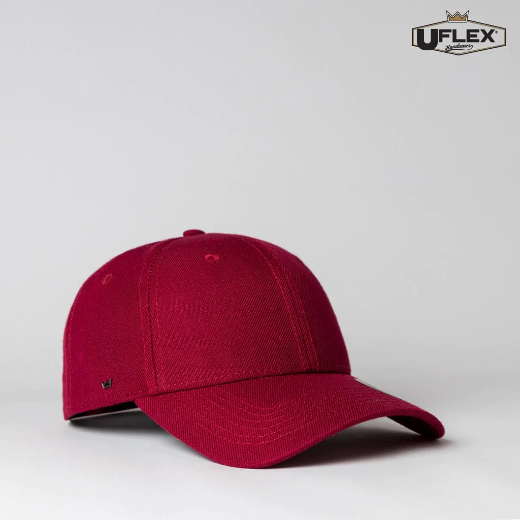 UFlex Hats Burgundy / OS UFlex Adults Pro Style 6 Panel Snapback