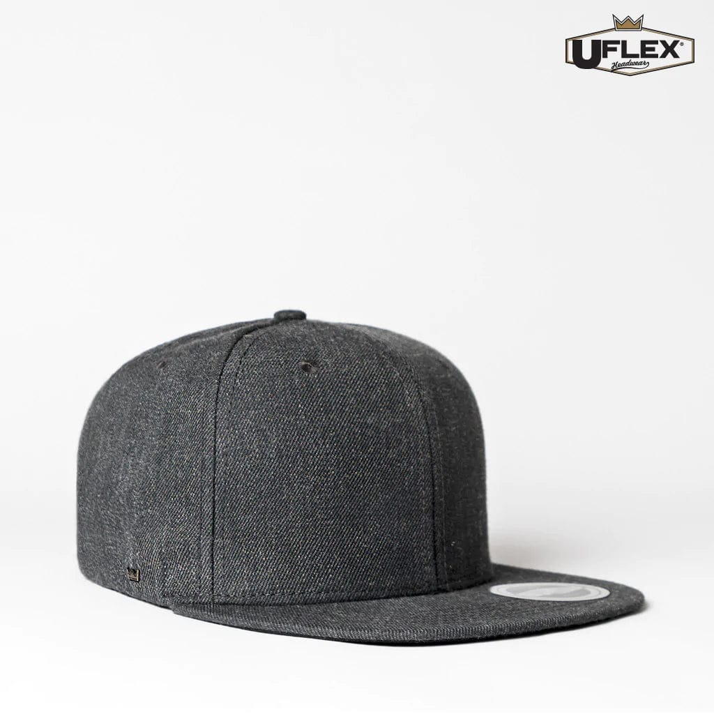 UFlex Hats Charcoal Melange / OS UFlex Adults Snap Back 6