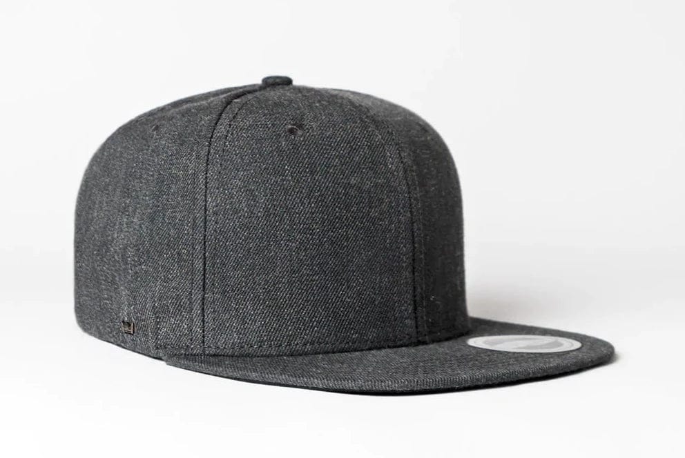 UFlex Hats Charcoal Melange / S/M UFlex Adults Flat Peak 6 Panel Fitted