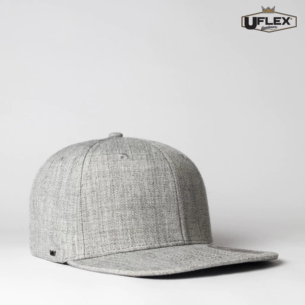 UFlex Hats Grey Melange / OS UFlex Adults Snap Back 6