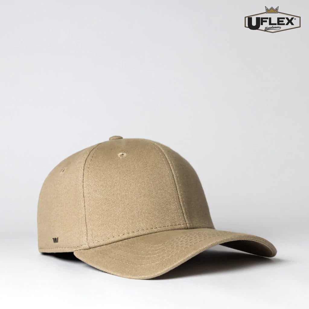 UFlex Hats Khaki / S/M UFlex Adults Pro Style 6 Panel Fitted