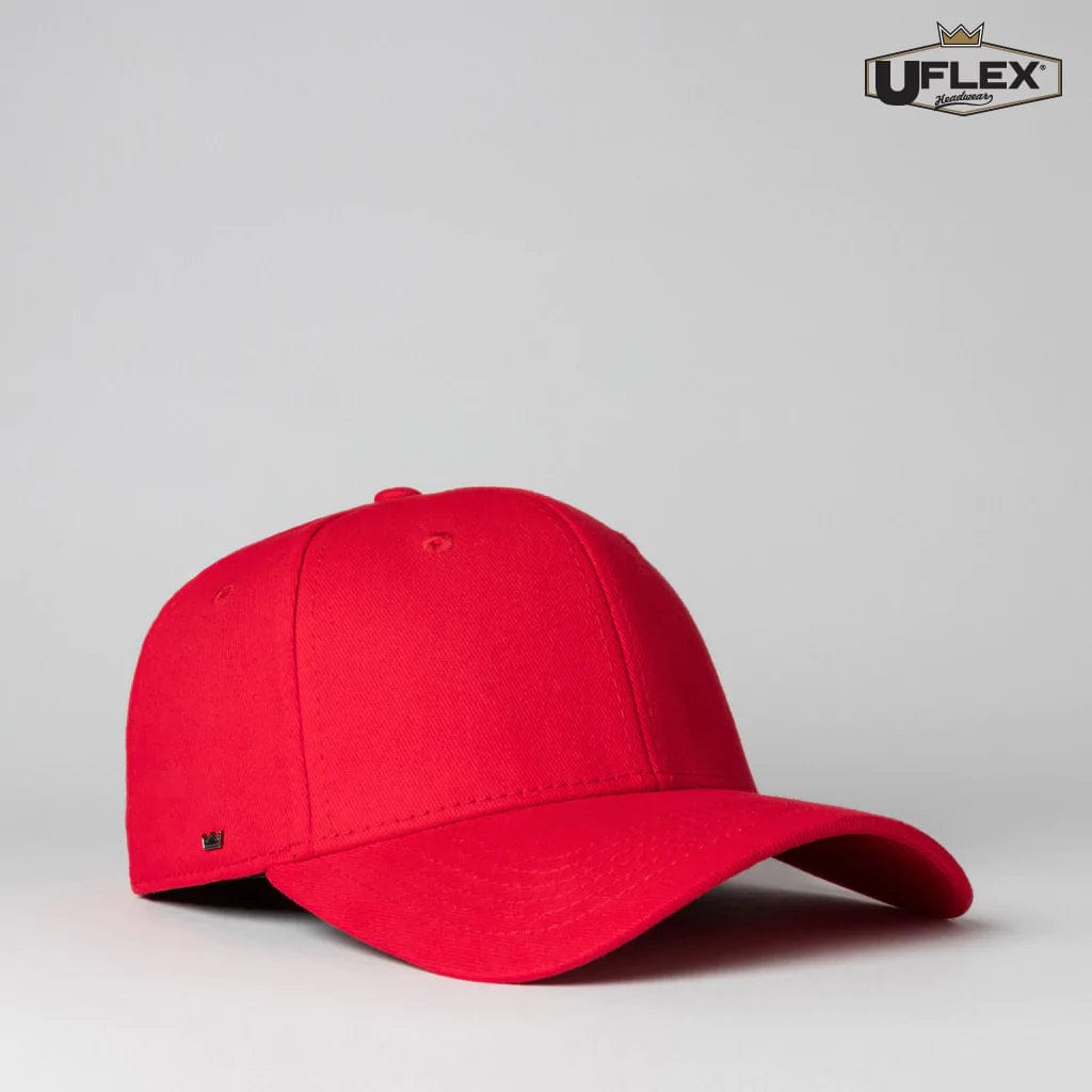 UFlex Hats Red / S/M UFlex Adults Pro Style 6 Panel Fitted